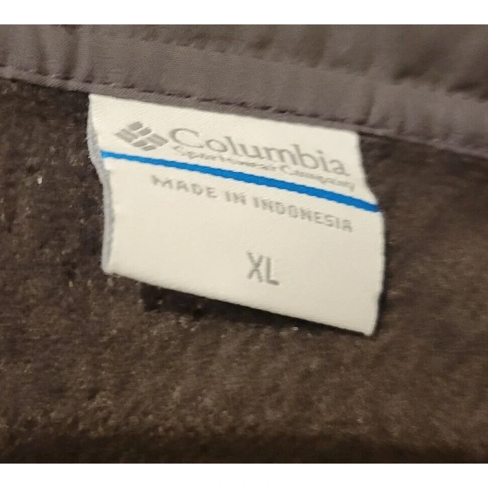 Columbia Mens Cedar Rock Half-Zip Fleece Lined Gray Pullover Top size XL - Picture 4 of 6